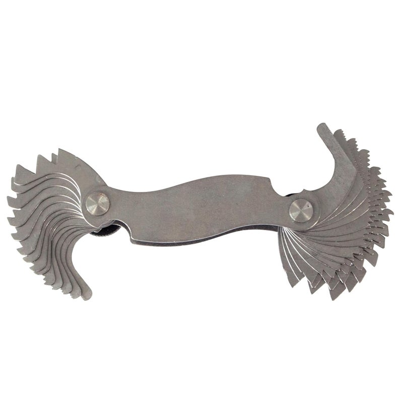 UNIPEC Made in USA | Screw Pitch Gauge – 28 Leaves, 4–56 TPI, 0.50–6.0mm Pitch | English/Metric Thread Gage Tool | Precision Steel Thread Measuring Tool - Image 4